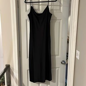 NWT Midi cowl neck satin-like dress